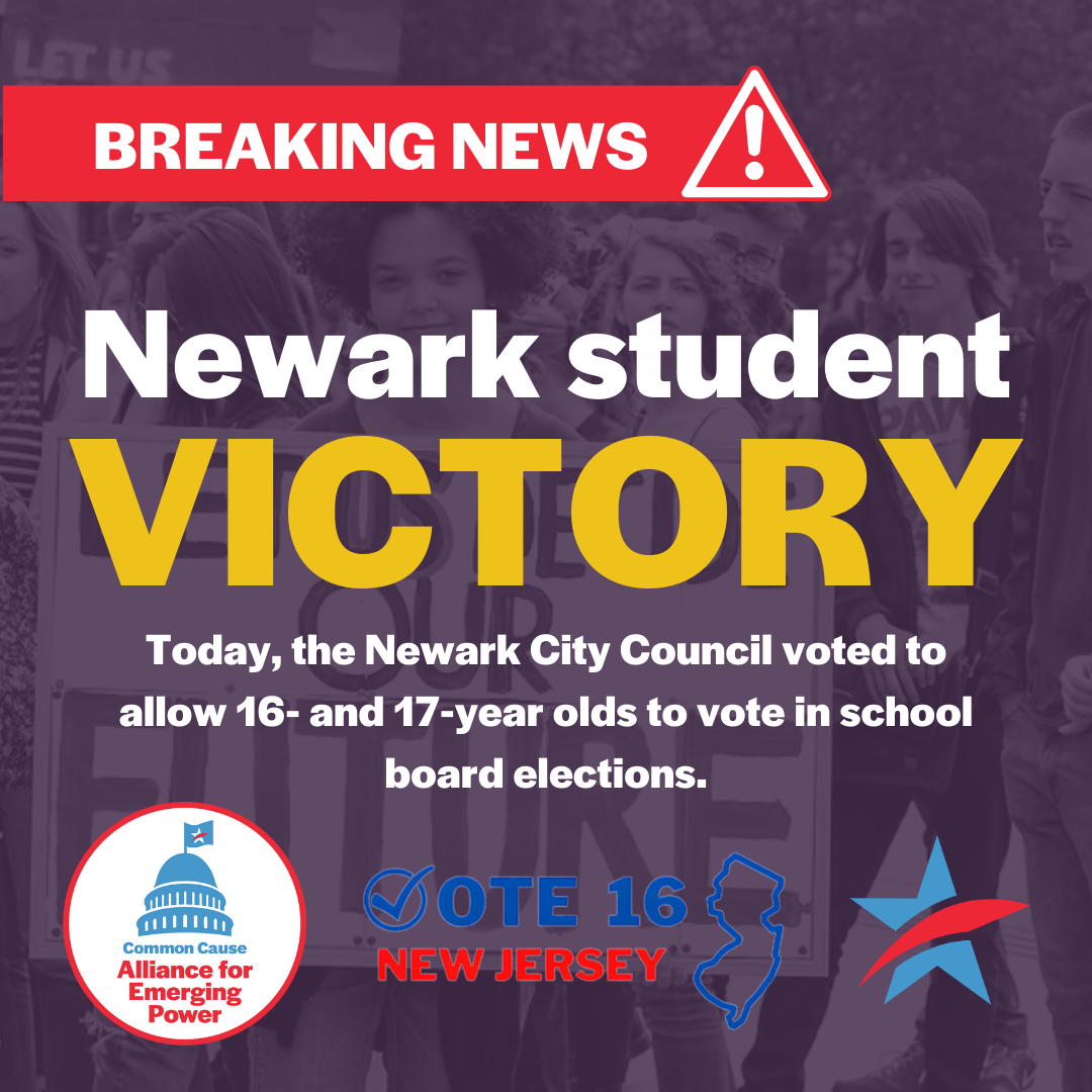 Newark City Council Lowers Voting Age to 16 for School Board Elections