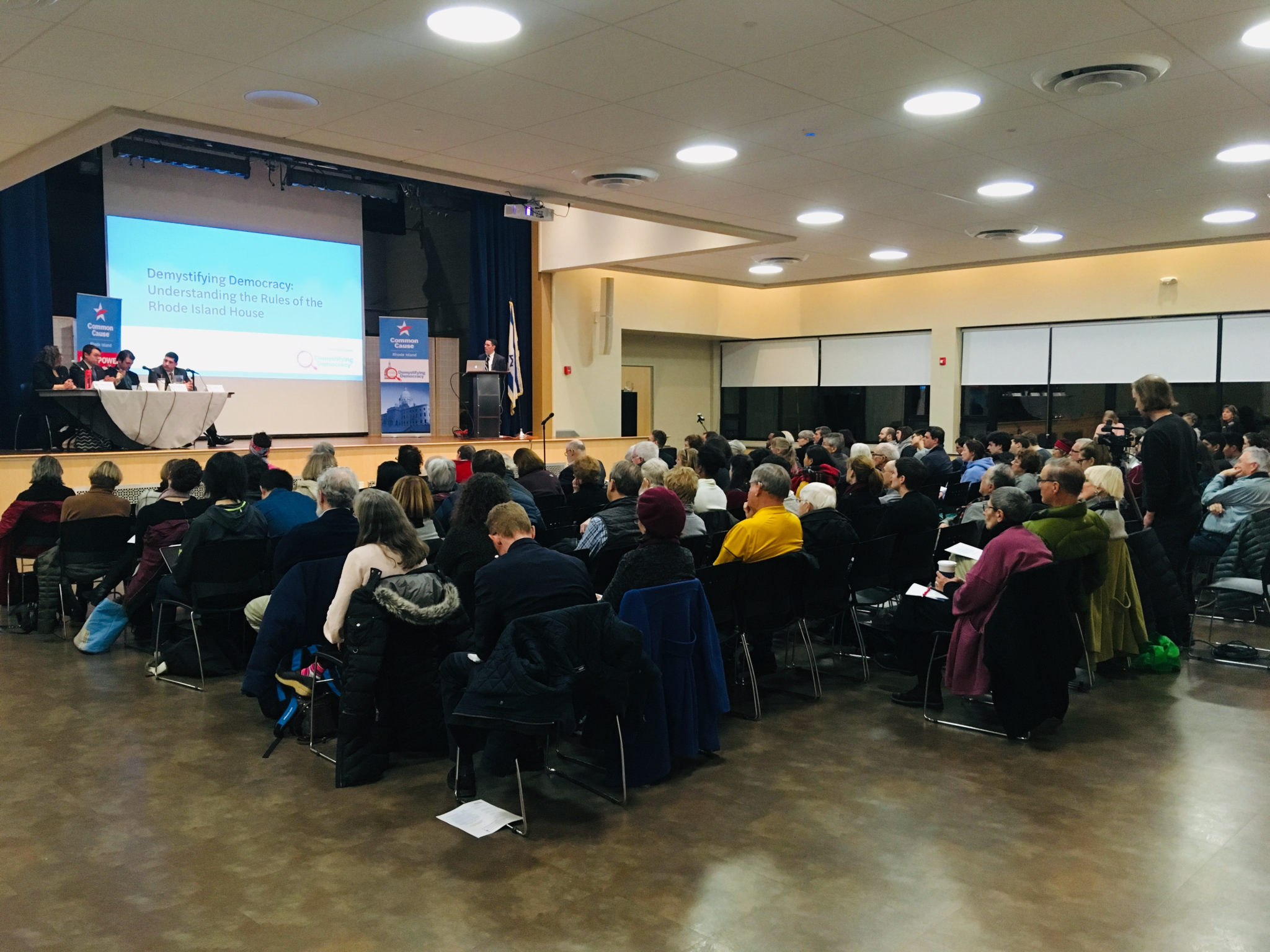 Audience at Demystifying Democracy event